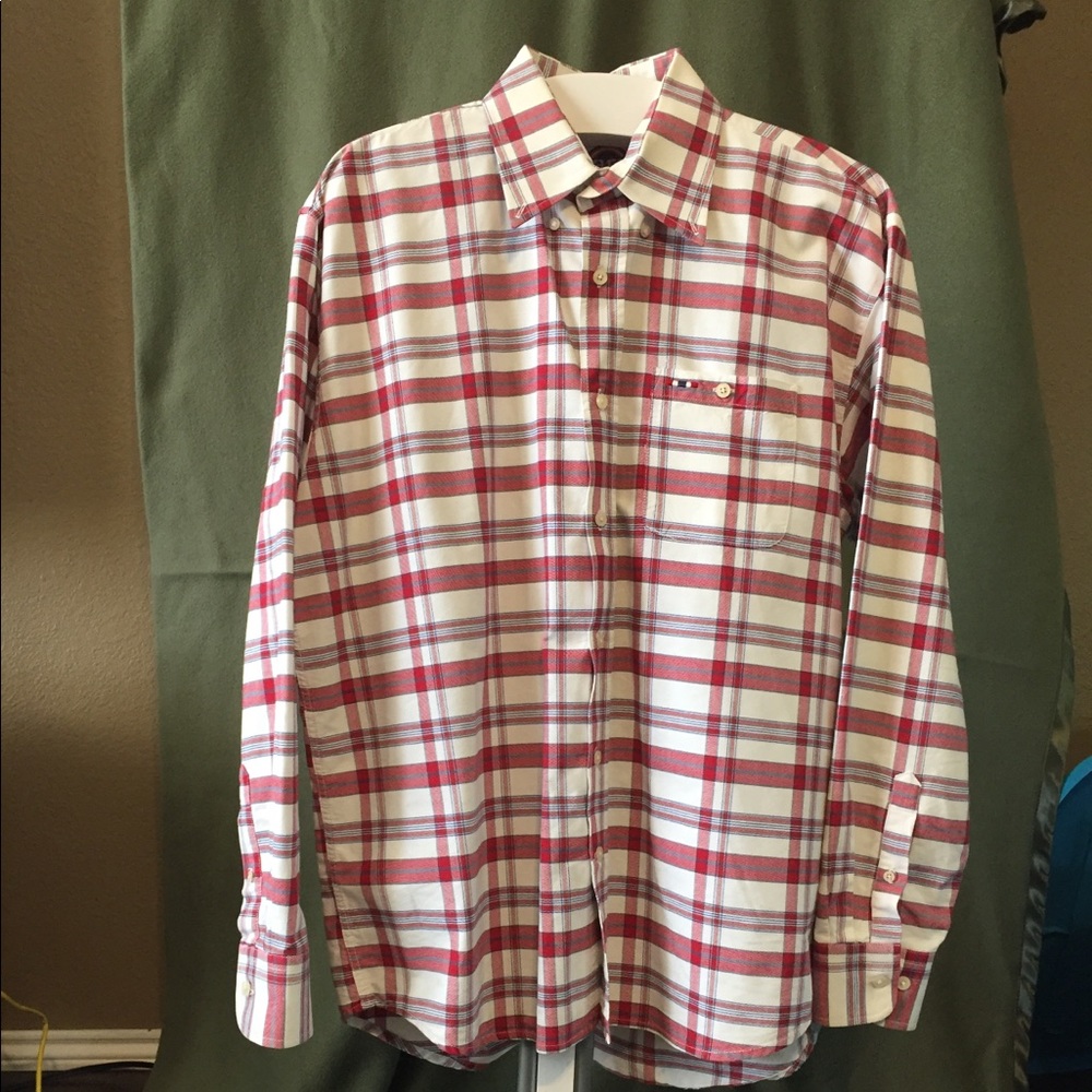 Larro Red Plaid Button Up Dress Shirt